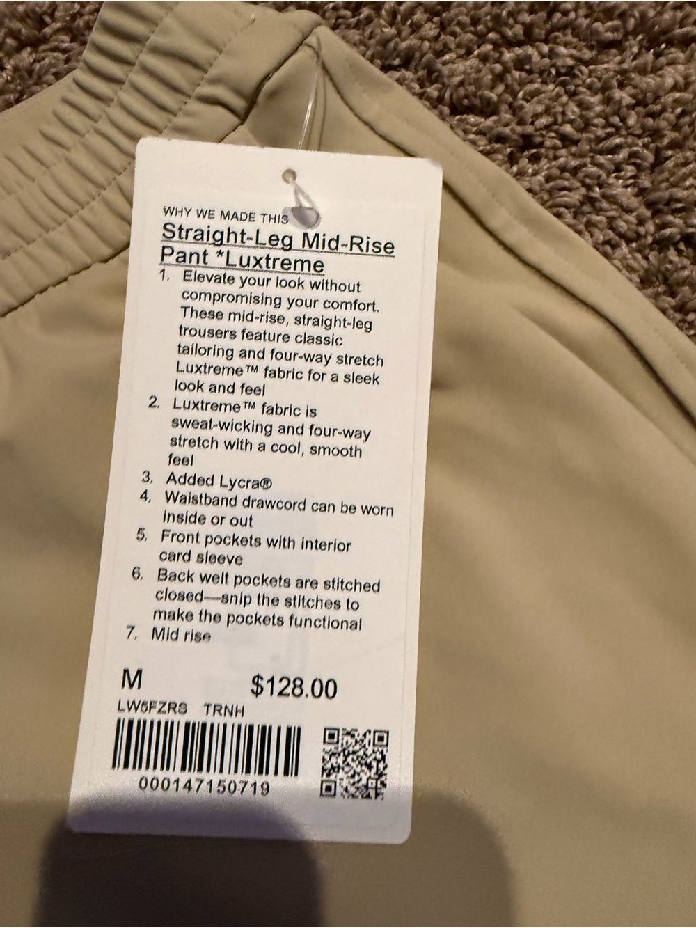 Lululemon luxstream mid rise pant - medium - nwt - Picture 3 of 4